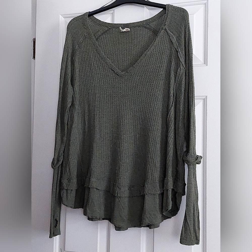 Free People Laguna Waffle Thermal XS Oversized - Picture 4 of 8